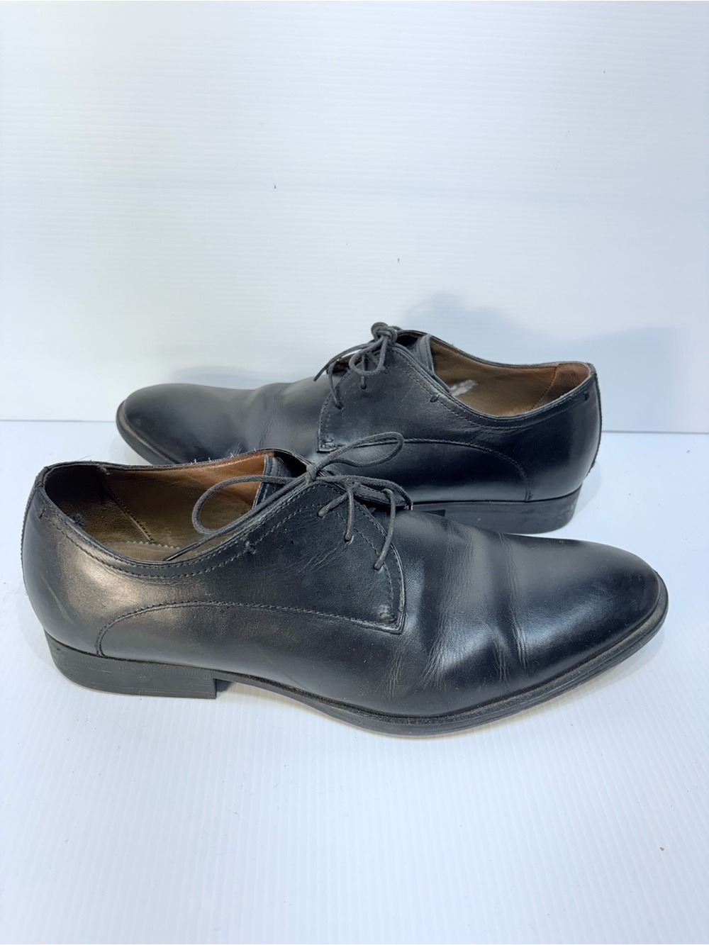 ZARA Black Leather Lace-Up Oxford Shoes - Men's Size 9